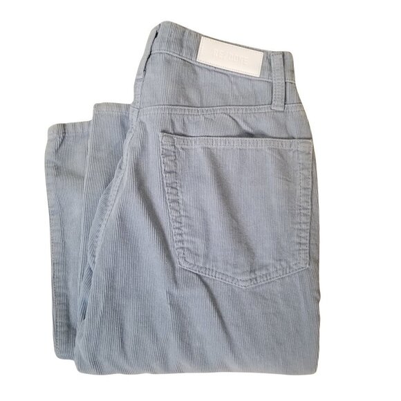 Re/Done Pants - Re/Done 70s Blue Gray Corduroy Wide Leg Jeans Pants Size 26